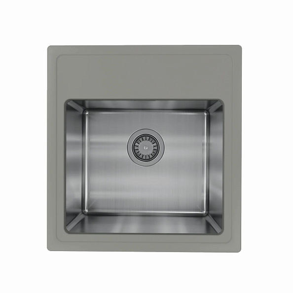Кухонная мойка Florentina КОМБИ 21.455.B0480.307, серый шёлк