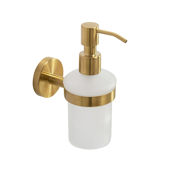 Диспенсер для мыла подвесной Cezares Relax, брашированное золото (RELAX-SOIS-V-BORO)