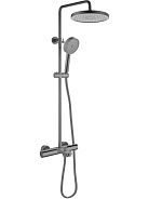 AQ2043BGM ВЕГА термостатическая душевая система (смеситель для ванны) 3jet 260мм, оружейная сталь