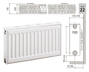 Радиатор стальной панельный PRADO Classic C22 500х1700 с боковым подключением