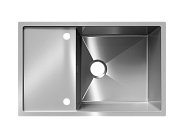 Мойка ULGRAN STEEL 780 Х 500, цвет «брашированная сталь» (US 780-001)