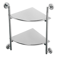 Полка стеклянная угловая D-Lin D262100, хром