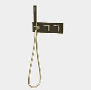 Смеситель для душа Fima Carlo Frattini Fimatherm, на 2 потребителя, шампань брашированная (F3989WX3HS)