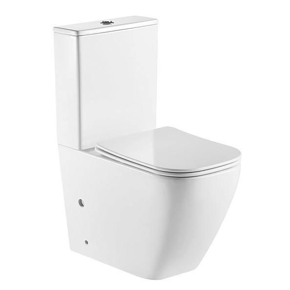 Унитаз напольный Azario LEVANTO 620x380x830 безободковый в комплекте cо смывным механизмом Geberit и сиденьем микролифт (AZ-1228A-G)