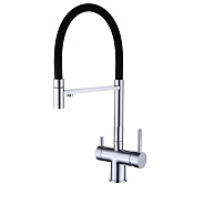 Смеситель для кухни с гибким изливом Grocenberg GB4099CR, хром