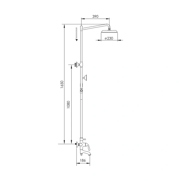 Душевая система Rose R0236Q, бронза