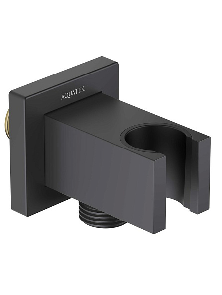 Шланговое подсоединение AQUATEK, с держателем, матовый черный AQ2463MB