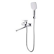 Смеситель Prohanss для ванны и душа универсальный поворотный излив 30 см, хром (P60.22)