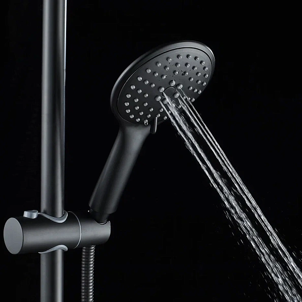 Душевая система Shevanik S8736H, черный