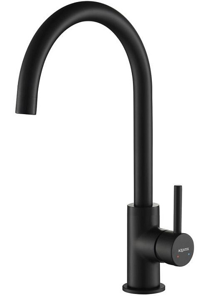 Смеситель для кухни AQUATEK ЕВРОПА, матовый черный AQ1382MB
