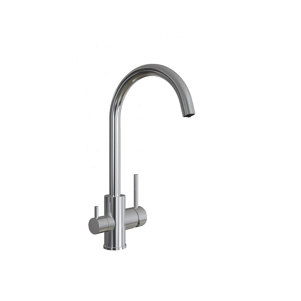 Смеситель для кухни с подключением фильтра Florentina КЛИО 333.35Н.2113.900, нержавеющая сталь