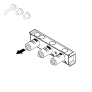 Внутренняя часть Ritmonio назначение-смеситель для раковины, на 3 отверстия, не окрашен (PM0000G)