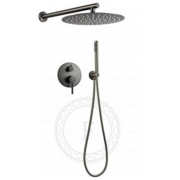 Душевая система встраиваемая FILARETE Roun FL1023BG, графит