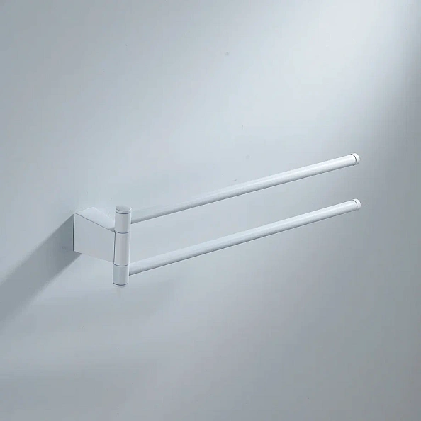 Полотенцедержатель поворотный двойной Shevanik SG5707C, белый