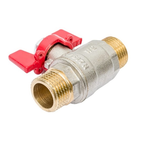 Шаровый кран Rommer 1/2" бабочка, наружная резьба (RBV-0007-0410215)