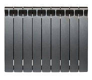 Биметаллический радиатор Rifar Monolit 500, 9 секций Антрацит