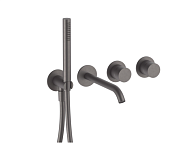 Смеситель для ванны и душа Fantini AA/27, Gun Metal Matt PVD (33 P5 Y121B)