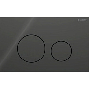 115.628.SJ.1 Смывная клавиша Geberit Sigma40 для двойного смыва, круглая: Стекло/Чёрный