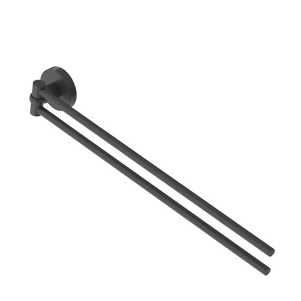 Полотенцедержатель двойной Cezares Relax, черный матовый (RELAX-THD-S-NOP)