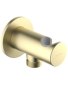 AQ2464BG шланговое подсоединение с держателем, шлиф. золото