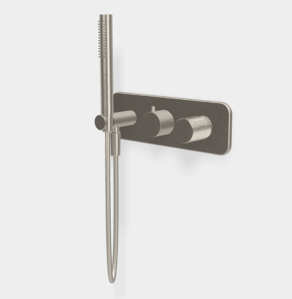 Смеситель для душа Fima Carlo Frattini Spillo Tech, G Collection,на 2 потребителя, никель брашированный (F3049TWX2VSN)