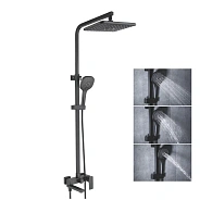 Душевая система Rose R2836H, черный