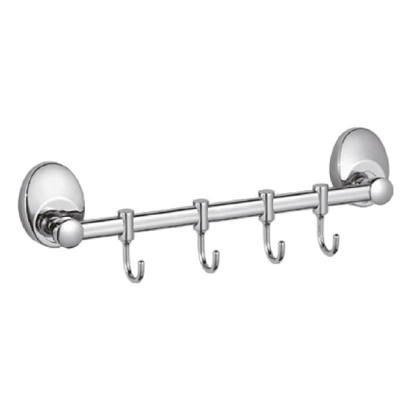 Планка с крючками для полотенец D-Lin D201855-4, хром
