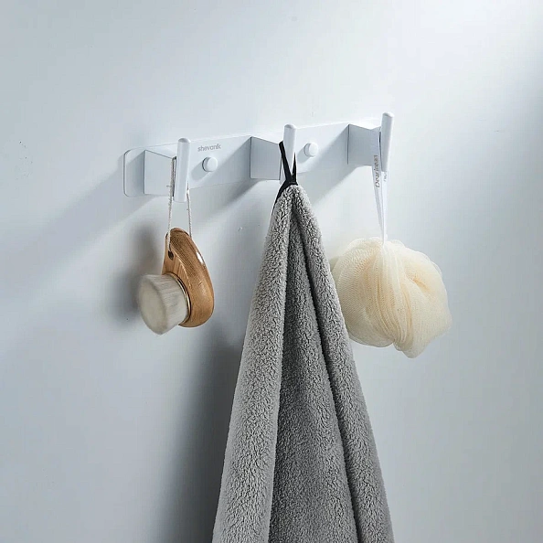 Планка с 3 крючками Shevanik SG5731C, белый