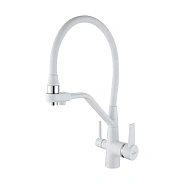 Смеситель для кухни Rose R558C, белый