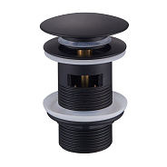 Донный клапан для раковины Raglo R600.03.06 c переливом (клик-клак), латунь, черный