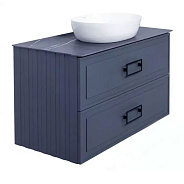 Тумба под раковину подвесная La Fenice Cubo TWIN FNC-01-CUB-BG-90-2, синяя