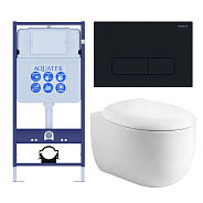 SET AQUATEK АЛЬТАИР-017 4в1 (рама AQUATEK Standard INS-0000012+крепеж KKI-0000002+клавиша KDI-0000017+унитаз АЛЬТАИР AQ1980-00 с тонким сиденьем soft-