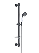 AQ2020MB КЛАССИК душевой гарнитур 1jet 65 см, матовый черный