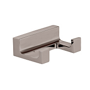 Крючок для ванной комнаты двойной Rav Slezak NIL NLA0102MGL, серый металлик глянцевый