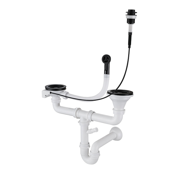 Сифон для кухонной мойки Rivelato 13G14PB4-P2A, черный