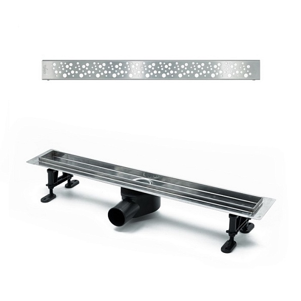 Душевой лоток TIMO Drain Protect 600 с вставкой DR20, сатин (DP20600-DR20600)