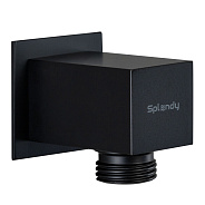 Шланговое подсоединение Splendy квадратный отражатель без держателя черный матовый (AA215NSLBM)