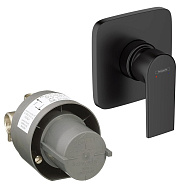 71658670S Set HG Vernis Shape смеситель для душа встройка (71658670+13620180), матовый черный