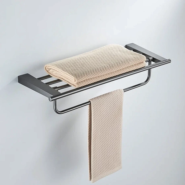 Полка для полотенец Shevanik SG5708T, оружейная сталь