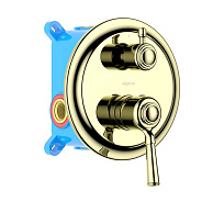 AQ1546PG КЛАССИК смеситель для ванны 2 режима (внешняя и скрытая часть), полир. золото