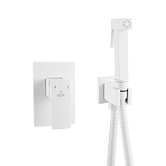 Гигиенический душ со смесителем Rose R2805C, белый