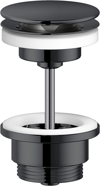 Сливное устройство Nobili (push-open), глянцевый черный (AV00110/11FLP)