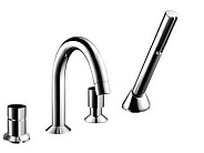 Смеситель для ванны и душа Fantini Nostromo, черный матовый (50 13 1665)