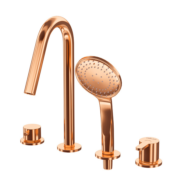 Смеситель на борт ванны Cezares Leaf, Sunset (LEAF-BVDM4-SS)