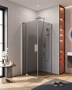 Душевой уголок Cezares Slider 90x80x195 мм, прямоугольный, хром (SLIDER-AH-1-90-80/90-GRIGIO-Cr)