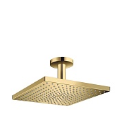Верхний душ Hansgrohe Raindance E 300 1jet с потолочным подсоединением 26250990, полированное золото