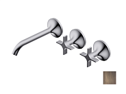 Смеситель для раковины Ritmonio Diametro35 Cross, Brushed Dark Bronze (PR53AK201F34)