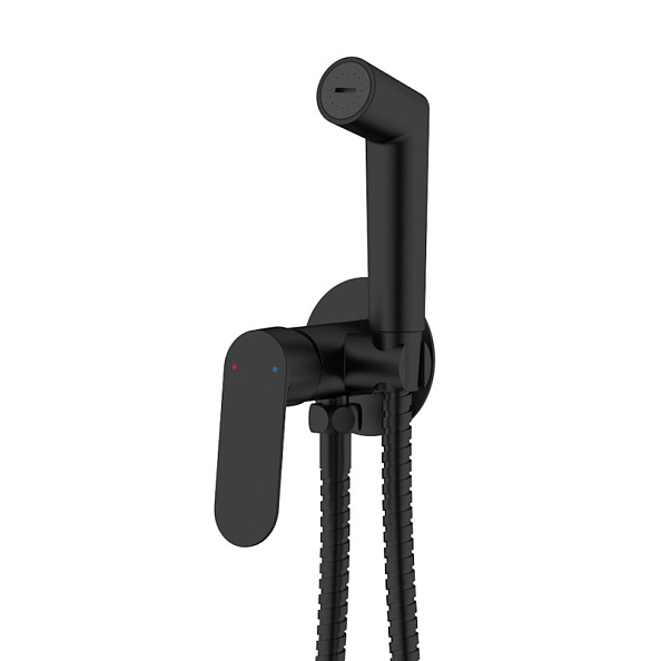 Гигиенический душ со смесителем встраиваемый VODA SHR01B, черный