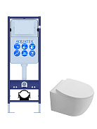 SET AQUATEK СИРИУС (рама AQUATEK Standard INS-0000017(без клавиши и крепежа) + унитаз AQ1582T-00 СИРИУС TORNADO с тонким сиденьем soft-close)