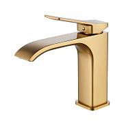 Смеситель для раковины Shevanik S4001G, золотой сатин